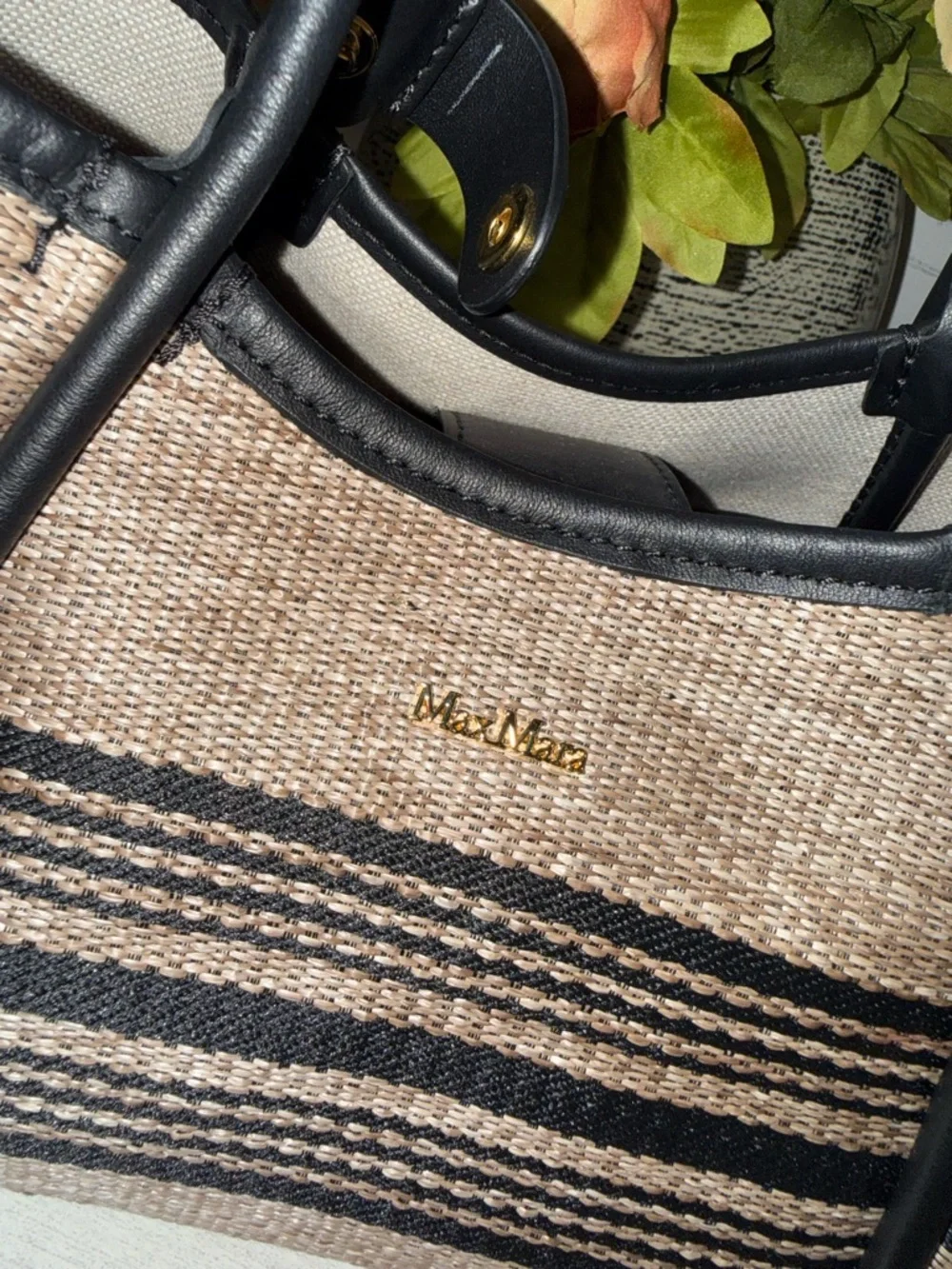 MaxMara Small Marine Bag in Jacquard